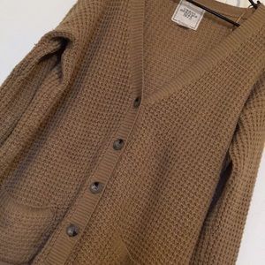 Tan knit cardigan